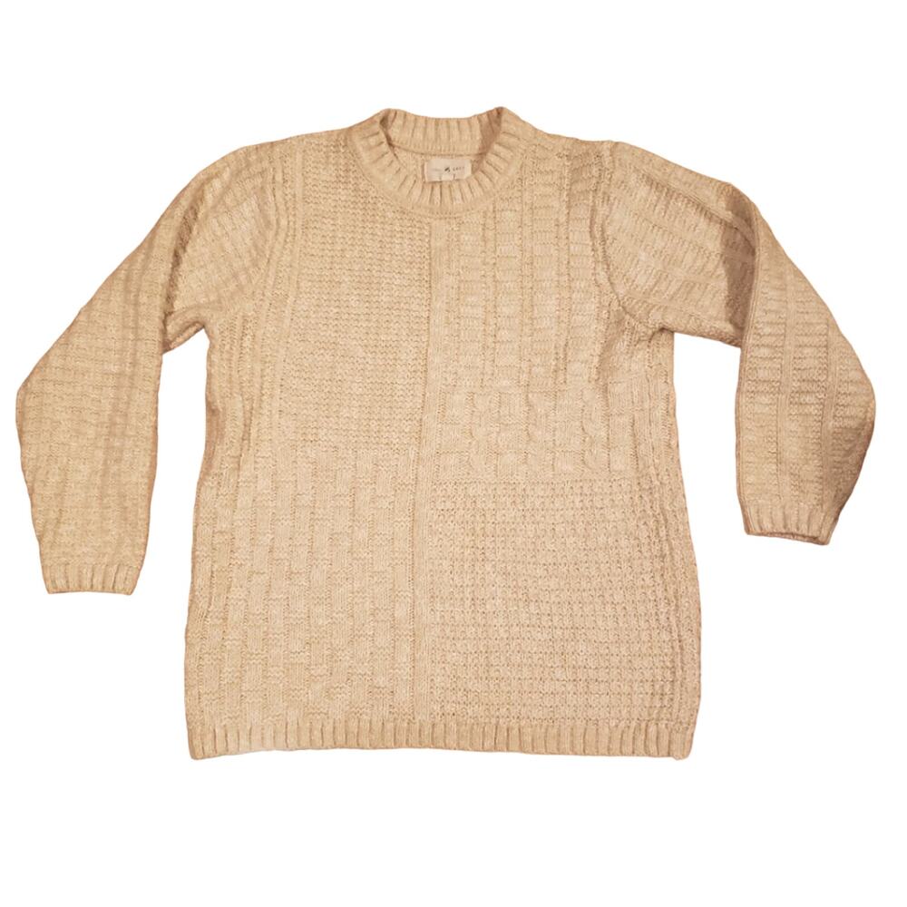 Womens Lou & Grey Cotton/Linen Blend sweater cream Sz XS